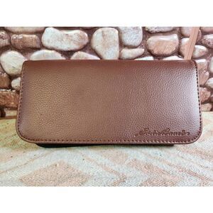 EDDIE BAUER Bonded Leather Travel Case Manicure Case Shaving Case #A69